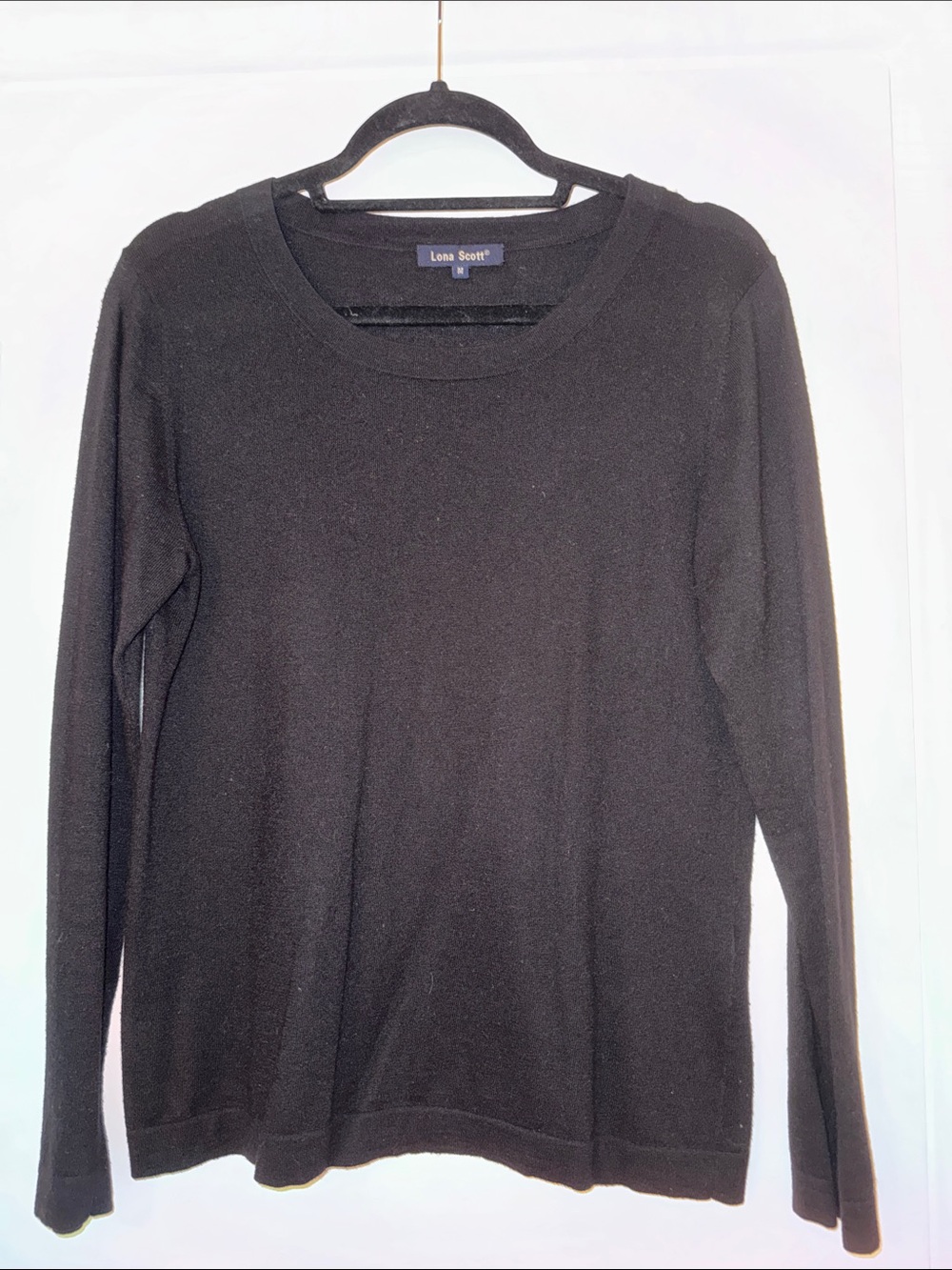 Black Lona Scott Crewneck Women's Sweater